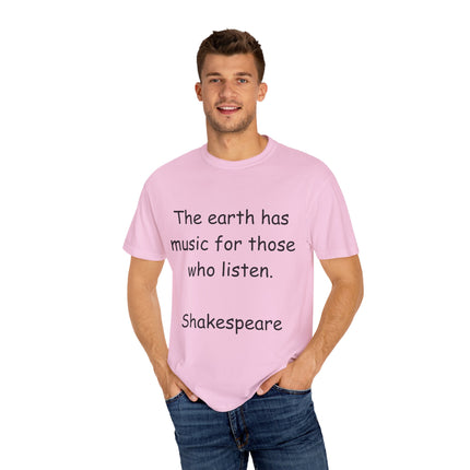 Shakespeare Quote Tee – Unisex Garment-Dyed Literary Shirt