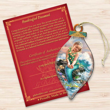 Princess of The Sea Cone Wooden Ornaments by Gelsinger - Coastal Holiday Decor - 8041112-1611-3