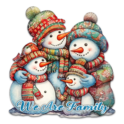 Snowman's Family Holiday Door Decor  by G. Debrekht - Christmas Decor - 8611057H-4