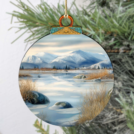 Alaskan Harmony Wooden Ornaments by G.Debrekht - Wildlife Holiday Decor - 870075-1