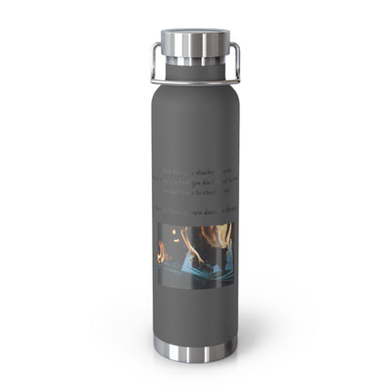 22oz Insulated Bottle — "You Don't Have to Check It Out" Burning Books Quote