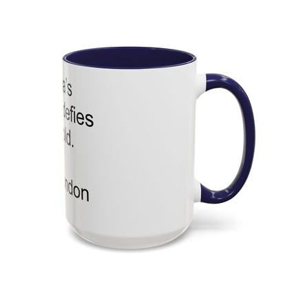 Jack London Quote Mug — "Cocoa’s warmth defies the cold." Accent Mug