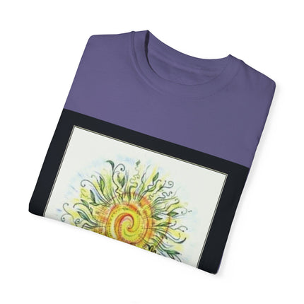 Summer Solstice Tee – Unisex Garment-Dyed Shirt with Sun Design