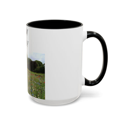Bloom Wildly Accent Mug – 15oz Ceramic with Floral Design