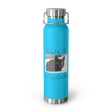 Proud Cat Parent Vacuum Insulated Bottle - 22oz | Perfect for Cat Lovers