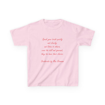Kids Empowerment T-Shirt – “Speak Your Truth” – Cotton