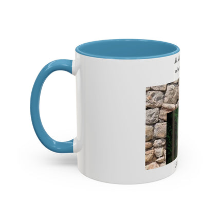 Newton Quote Accent Mug – 11oz Ceramic Cup with Bridge Message