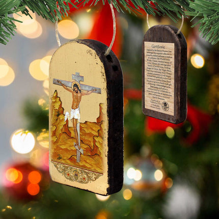 Crucifixion Religious Christian Sacred Icon Ornament - Inspirational Icon Decor - 87058-3