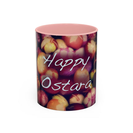 Ostara Accent Mug – 11oz Ceramic Cup with Colored Egg Design