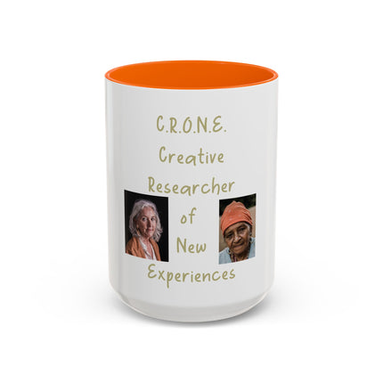 CRONE Coffee Mug – "Creative Researcher of New Experiences" Accent Ceramic Mug (11/15 oz)