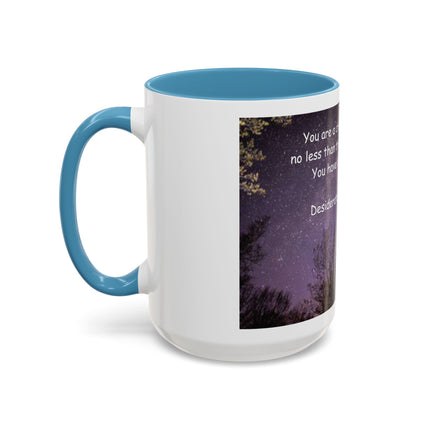 Inspirational Starry Night Coffee Mug — "You are a child of the universe" Quote