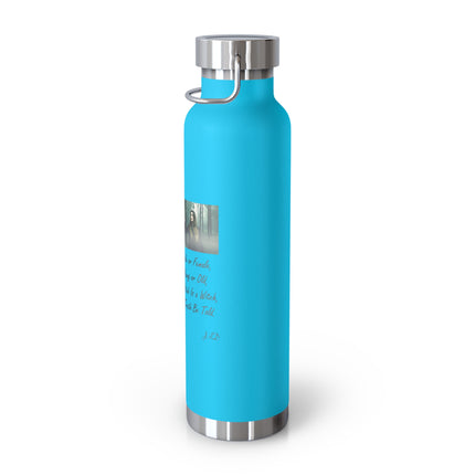 Inspirational Copper Vacuum Insulated Bottle - 22oz - Motivational Design for Adventurers