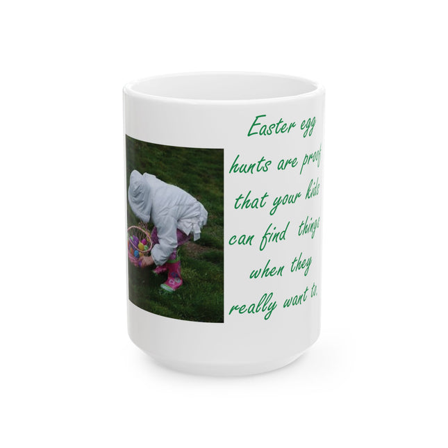 Easter Egg Hunt Mug – 15oz Ceramic | Gift for Moms & Dads