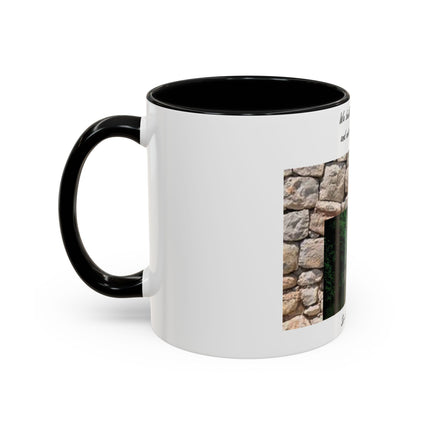 Newton Quote Accent Mug – 11oz Ceramic Cup with Bridge Message