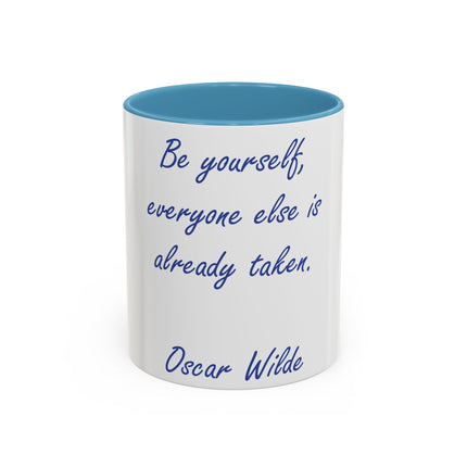 Inspirational Accent Mug – Oscar Wilde Quote, 11oz Ceramic Gift