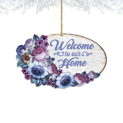Welcome to Our Home Wreath Easter Wall Decor by G. DeBrekht - Easter Spring Decor - 8185311-4