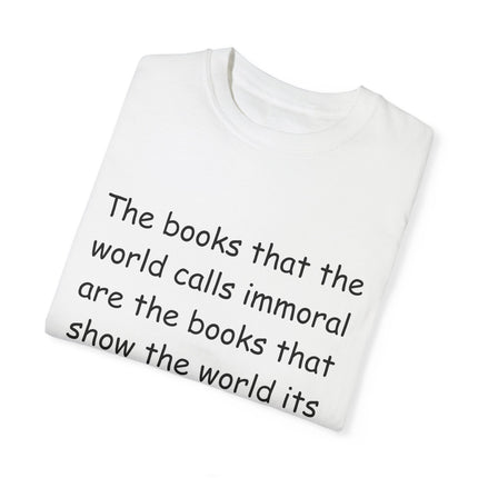 Oscar Wilde Quote Tee – “Books the World Calls Immoral” – Unisex Fit
