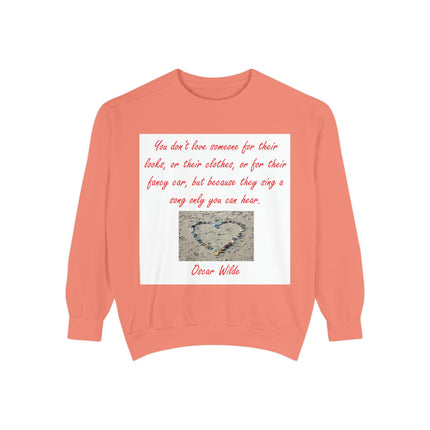 Heartfelt Quote Unisex Sweatshirt - Oscar Wilde Inspiration, Cozy Gift for Loved Ones
