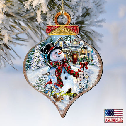 Old Fashioned Christmas Wooden Ornaments by Gelsinger - Christmas Santa Snowman Decor - 8031023-1563-1