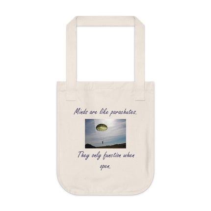 Parachute Quote Tote – Organic Canvas Bag for Open-Minded Living