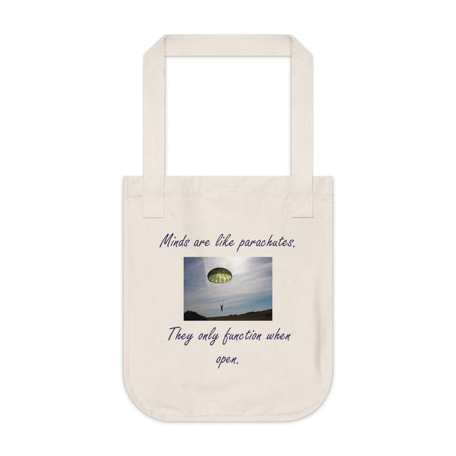Parachute Quote Tote – Organic Canvas Bag for Open-Minded Living