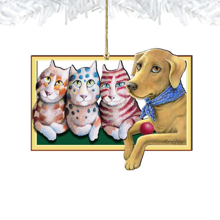 The Dog Wooden Ornaments Pets by Laura Seeley - Pets Dog and Cats Decor - 8511019-LS-4
