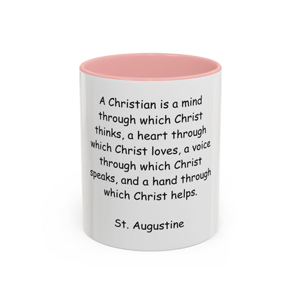 St. Augustine Quote Christian Coffee Mug — Inspirational Faith Message 11/15oz