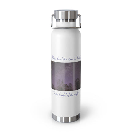 Starry Night Insulated Water Bottle - 22oz, Inspirational Quote