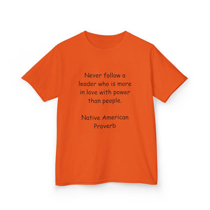Native Proverb Kids Tee – Heavy Cotton Shirt on Power & Integrity
