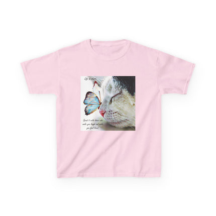 Butterfly Cat Kids Tee – Cute Graphic Shirt for Nature & Joy