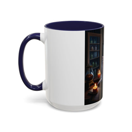Magical Cats Accent Mug – 15oz – Cozy Gift for Cat & Book Lovers