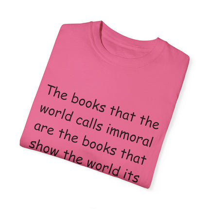 Oscar Wilde Quote Tee – “Books the World Calls Immoral” – Unisex Fit