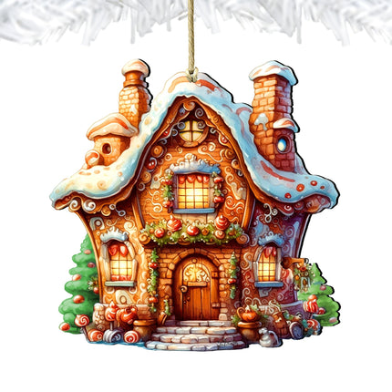 Fairy Tale House Wooden Ornaments by G. Debrekht - Christmas Decor - 8100191-1-3