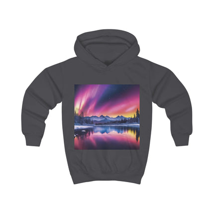 Kids Hoodie - Aurora Night Sky Mountain Print