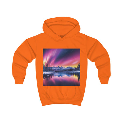 Kids Hoodie - Aurora Night Sky Mountain Print