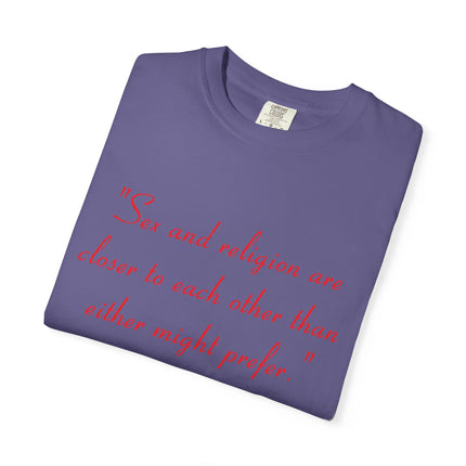 Inspirational Garment-Dyed Unisex T-Shirt - Saint Thomas More Quote