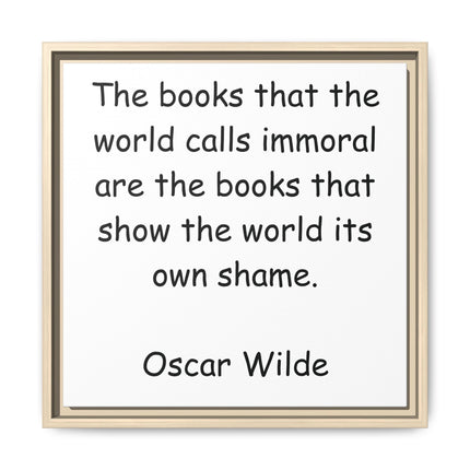 Oscar Wilde Quote Matte Canvas Print — Framed Literary Wall Art