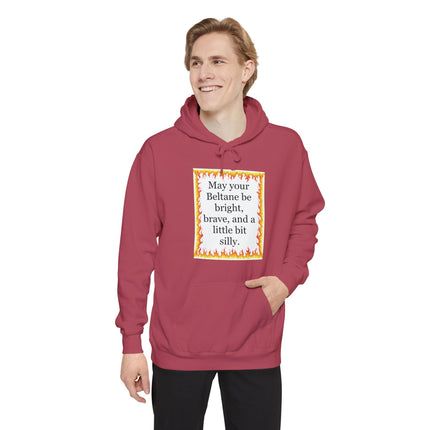 Beltane Blessing Hoodie — "May your Beltane be bright, brave, and a little bit silly"