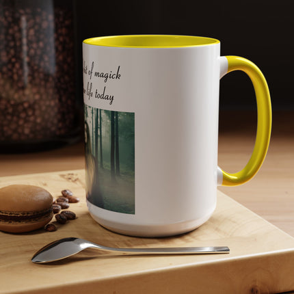 Magick Forest Accent Coffee Mug — "May a little bit of magick float into your life today"