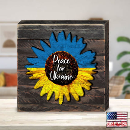Piece for Ukraine Sunflower Wooden Wall Art by G. DeBrekht - International Decor - 8187125B-1