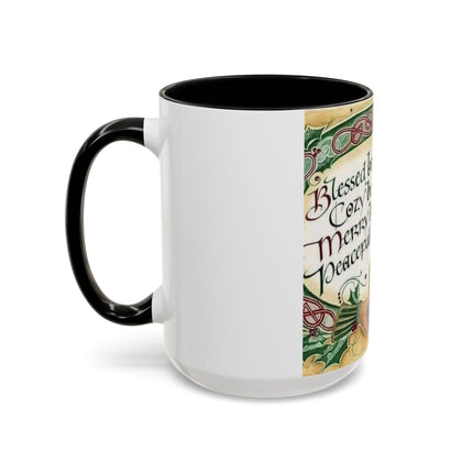 Celtic Holiday Blessings Mug – 15oz Accent for Cozy Gatherings