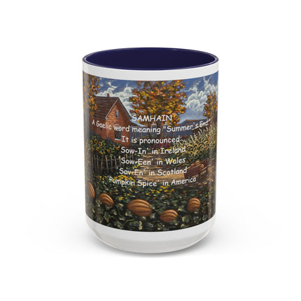 Samhain Pumpkin Spice Accent Coffee Mug — Autumn Harvest 11/15oz