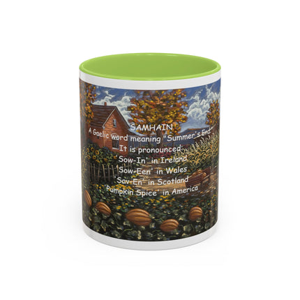 Samhain Pumpkin Spice Accent Coffee Mug — Autumn Harvest 11/15oz