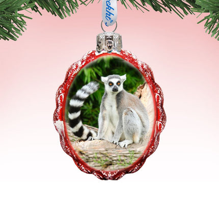 Monkey Mercury Glass Ornament by G. DeBrekht - Wildlife Holiday Decor - 771042-0