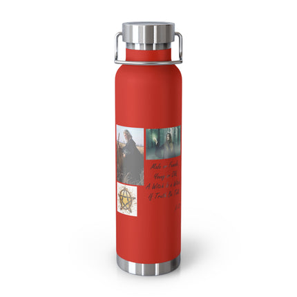 Inspirational Copper Vacuum Insulated Bottle - 22oz - Motivational Design for Adventurers