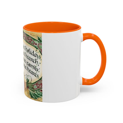 Blessed Holiday Accent Mug – 11oz Ceramic Gift with Heart & Crown Design