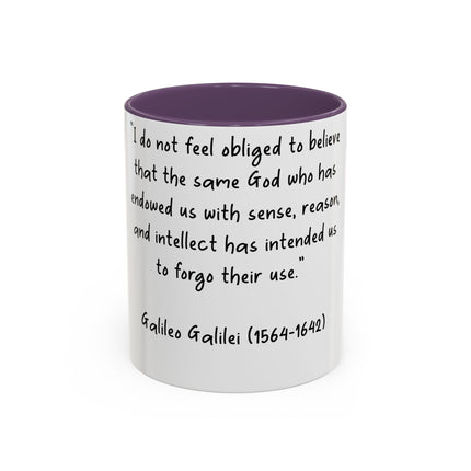 Galileo Quote Mug – 11oz Ceramic Accent Cup for Scholars & Thinkers
