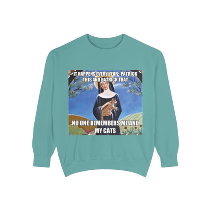 Humorous Unisex Sweatshirt - "No One Remembers Me and My Cats"