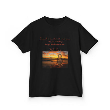 Zen Quote Kids Tee – Heavy Cotton Shirt for Calm & Curiosity