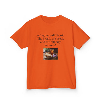 Lughnasadh  Kids Tee — “A Lughnasadh Feast: The bread, the brew, and the bilberry mousse!”